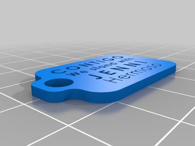 Contigo hermoso keyring