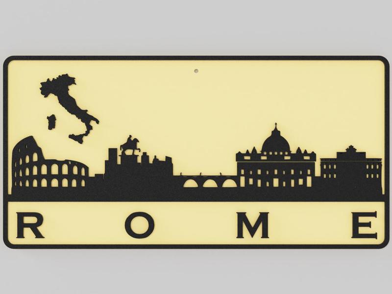 Wall Plate Skyline - Rome