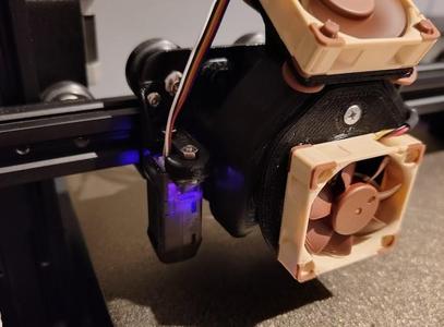 Pet Fang mount for Ender 3 V2 for use with CR touch,with lower bracket