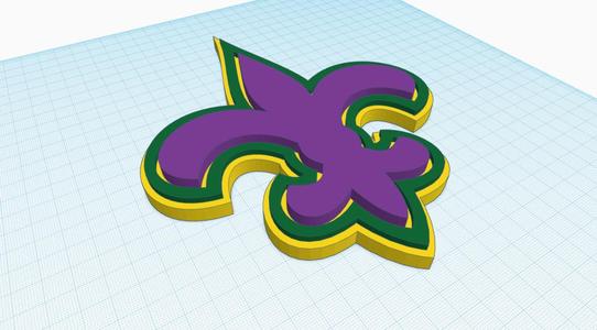Fleur De Lis - 3 layer