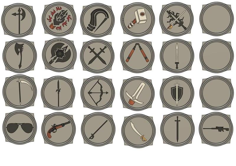 DND Tokens weapons