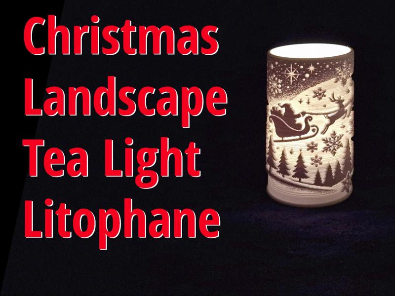 Christmas Landscape Tea Light Litophane