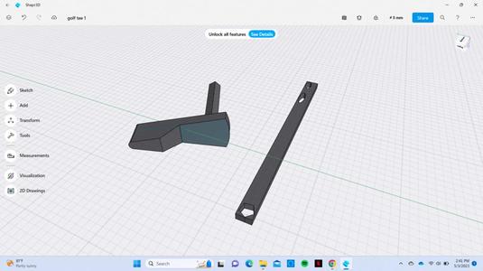 Toilet Flush handle and chain bar