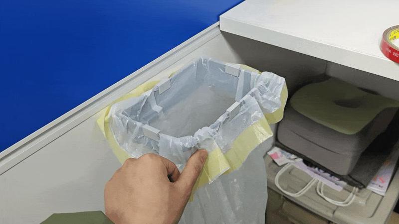 Foldable Trash Can with Plastic Bag Holder
