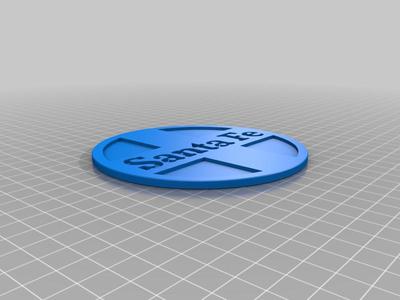 Railroad sign Santa Fe 3D print or laser