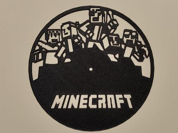 Minecraft clock wall decor