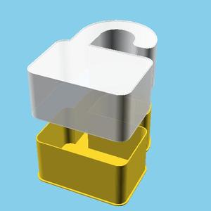 Padlock Open, nestable box (v1)