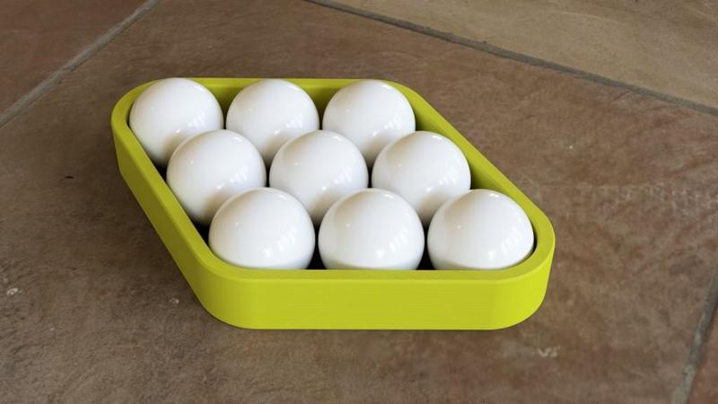 9-Ball Billiards Rack, 57mm