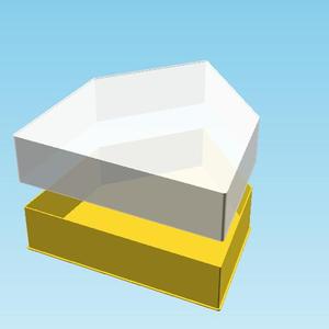 BLACK SHOGI PIECE, nestable box (v1)