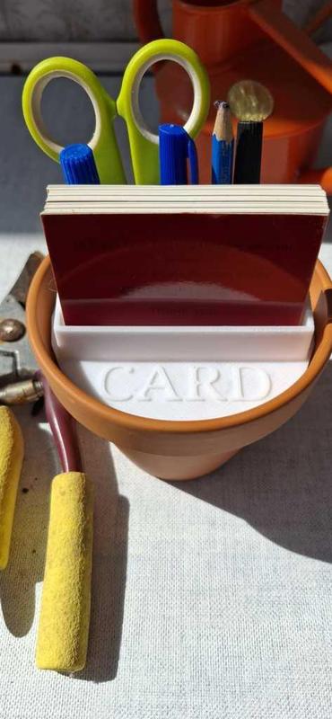 Gardening nursery business card holder.