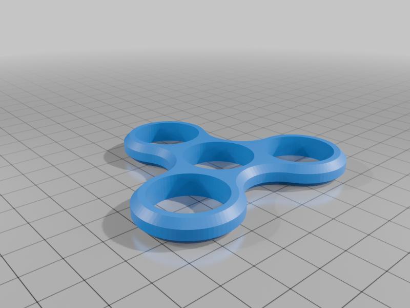 Fidget Spinner 3-lobe with Bearing Slots