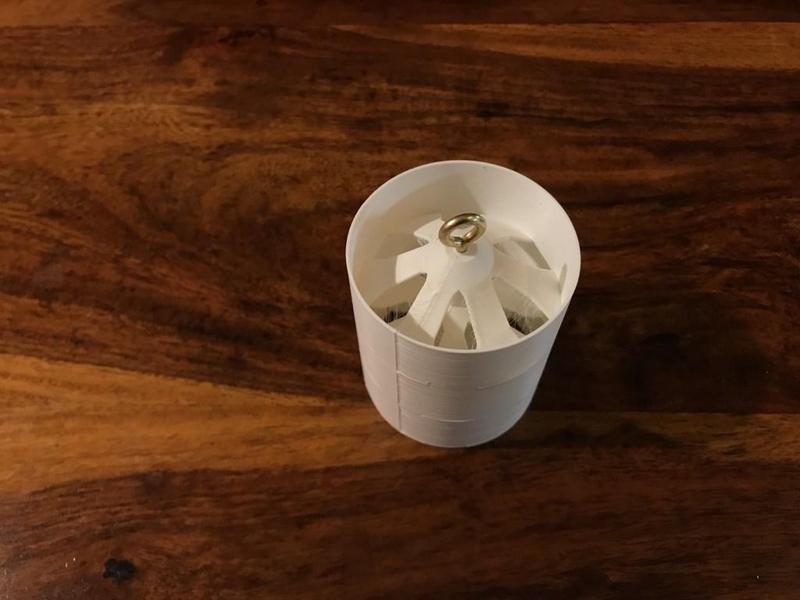 Model Rocket Baffle (parachute protection) for 50mm model rockets, printed without any support