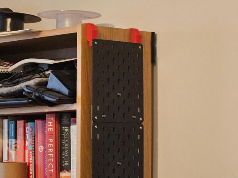 Ikea Skadis Pegboard - Billy Bookcase Side Mount