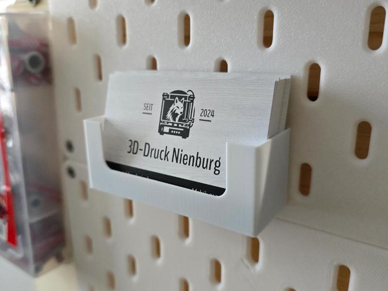 Business card skadis holder