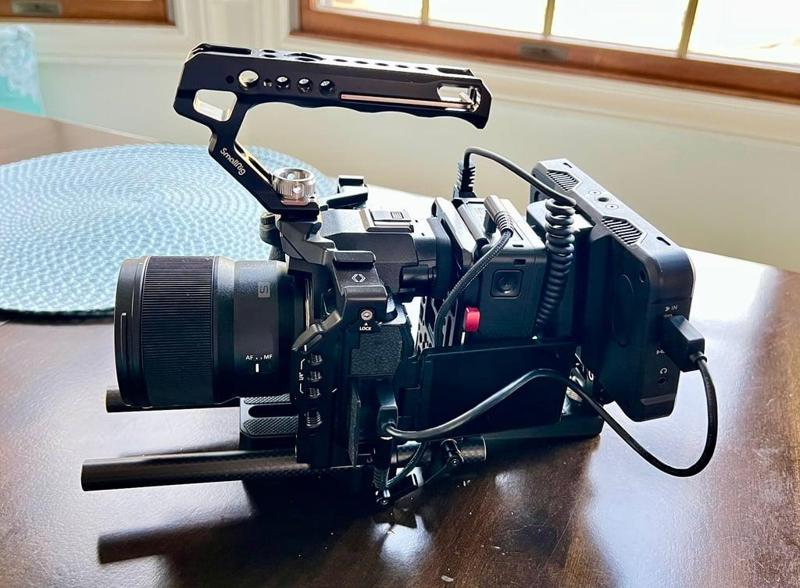 Rear monitor mount for 15mm rail system