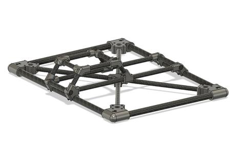Tubular WideX "box" 5inch 16mm - HD toothpick - 3d-printable frame