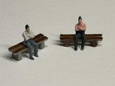 H0 1:87 simple bench / einfache Sitzbank Bank 