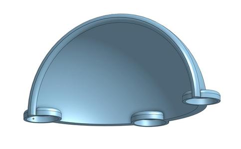 Speaker cover for Yaesu FTM-500 to change the direction of sound propagation.