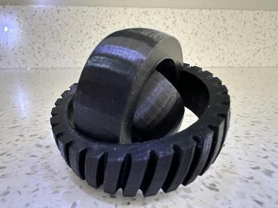 3D Printed Fidget Toy - Set of Rotating Rings