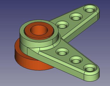 Servo 90° deflection lever 15mm