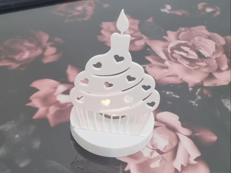 Geburtstag Birthday Cake Kuchen Teelichthalter 