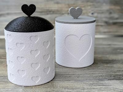 Modern Heart Lid Jar Set