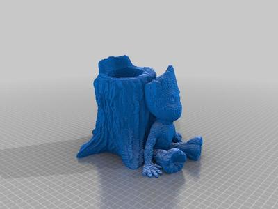 (3D Slash) BabyGrootPencilHolder
