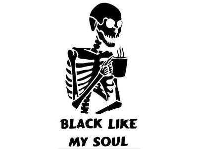 Skeleton Coffee Sign