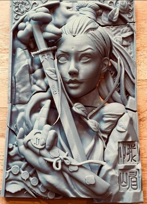 Wuxia sword wall relief sculpture 