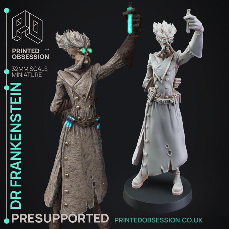 Dr Frankenstein - Frankensteins Monster - Halloween - PRESUPPORTED - 32mm scale