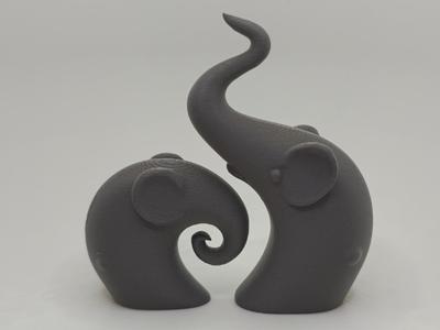 Elephant Love – Abstract Elephant Couple Decoration