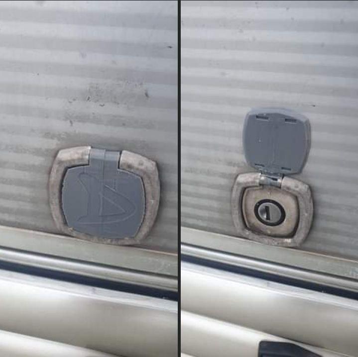 COPERCHIO SERRATURA PORTINE PORTELLE GAVONE CON  SENZA ROTORE CAMPER CARAVAN