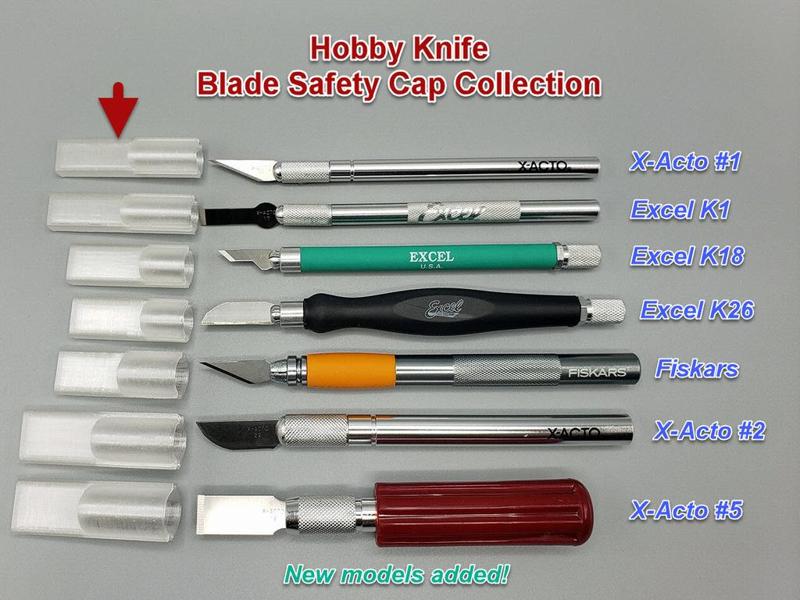 Hobby Knife Blade Cap Collection