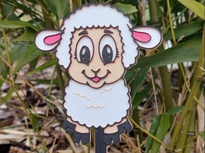 sheep in a flower pot