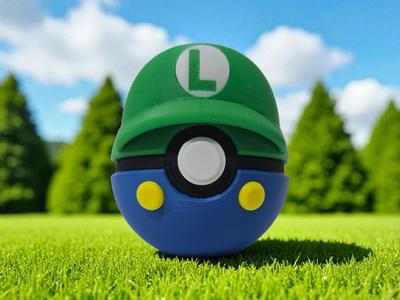 Luigi Super Mario Pokéball - Multipart