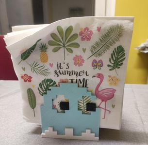 Pacman Inky ghost napkin holder