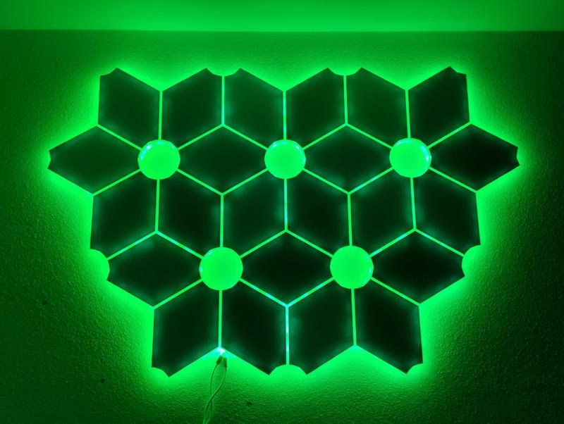 Wall decoration with LED lights