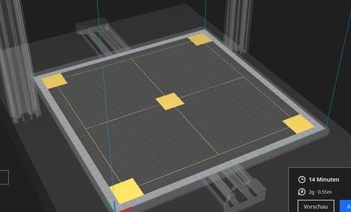 Artillery Sidewinder X1 Bed Level Test Druckbett Kalibrierung