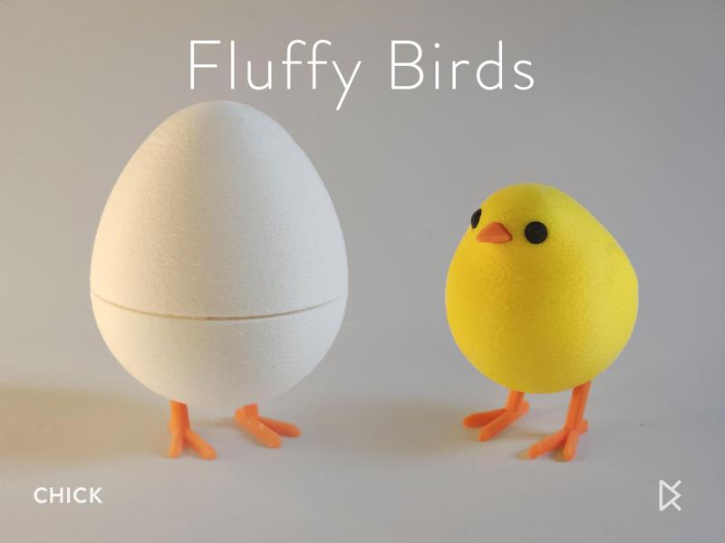 Chick in Egg - Fluffy Birds