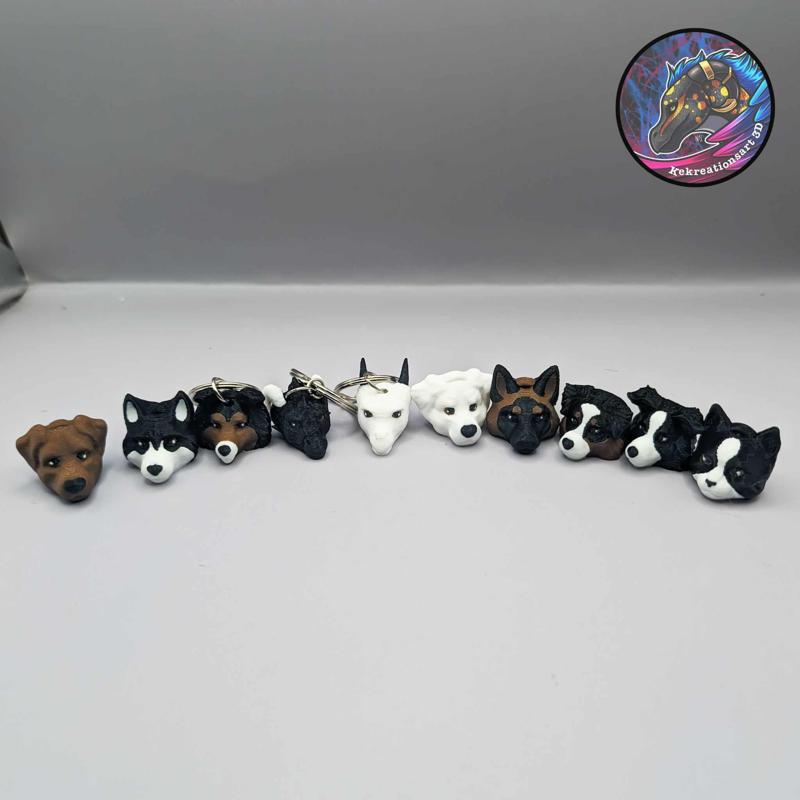 Dog Set 1 Heads and Straw Toppers