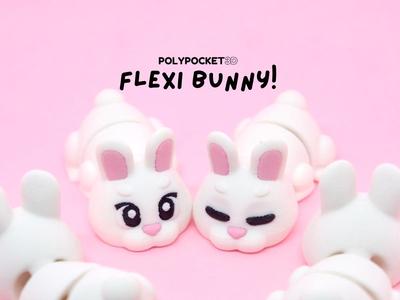 Cute Flexi Bunny with Keychain - No Supports