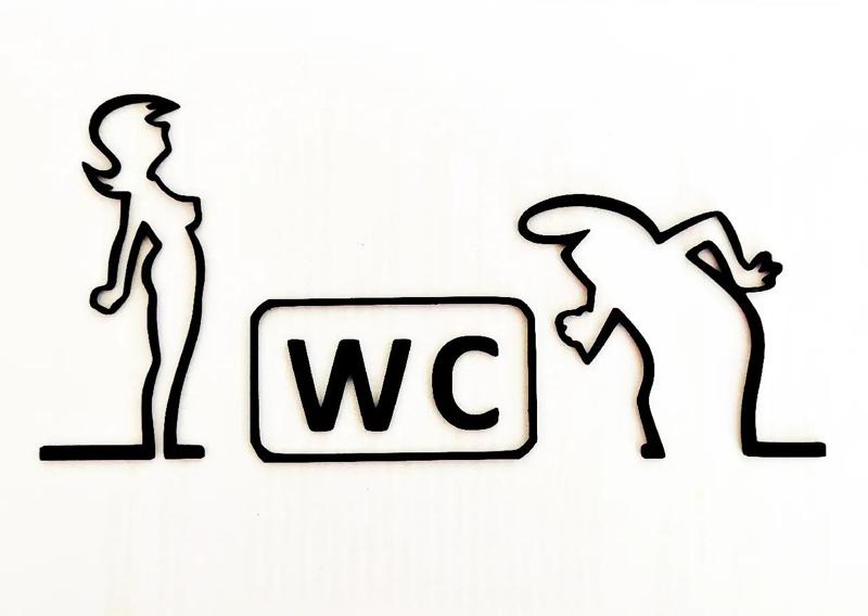 WC door hanger from "La Linea" Balum Balum.   