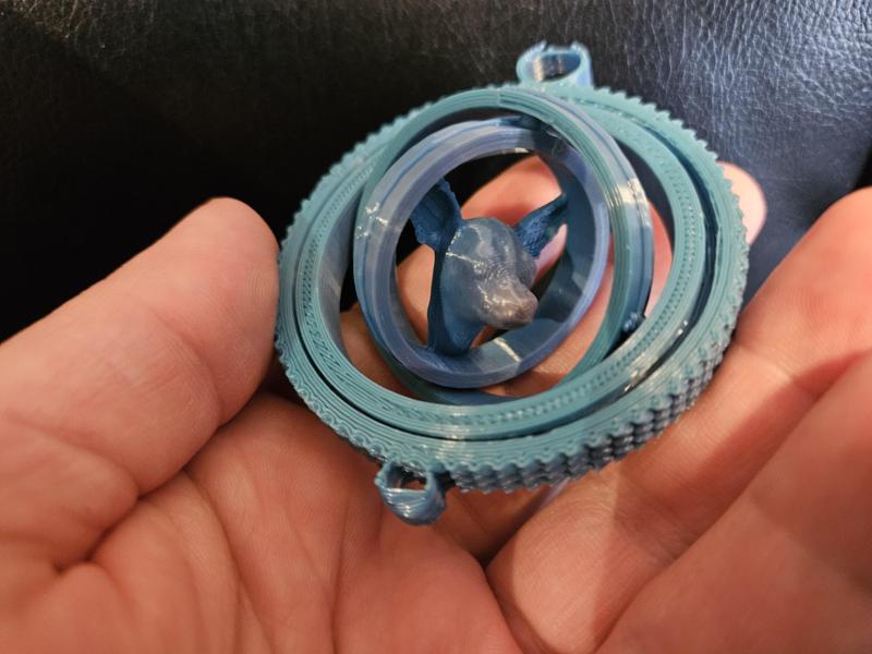 Gyro Dog Fidget Toy Keychain