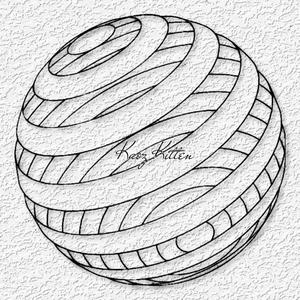 ribbon sphere wall art optical illusion globe home decor