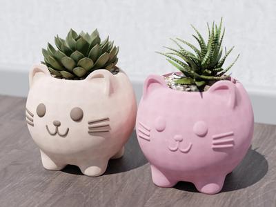 Cute Cat Planter - No AMS