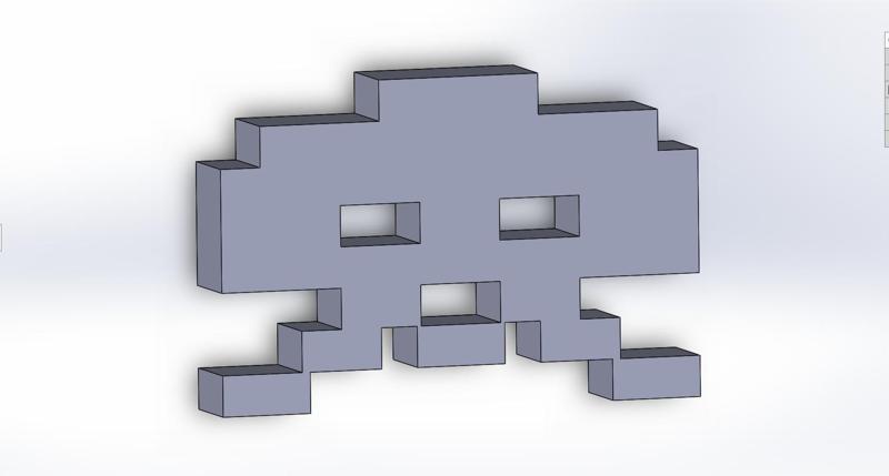 Figura 3 decorativa Space Invaders