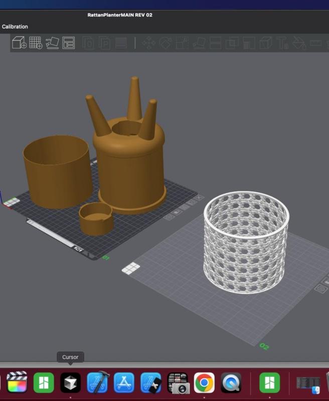 RattanPlanter + Removable Drip Tray