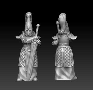 Elf warrior with twohanded sword