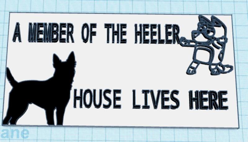 Blue/Red Heeler/Australian Cattle Dog Sign