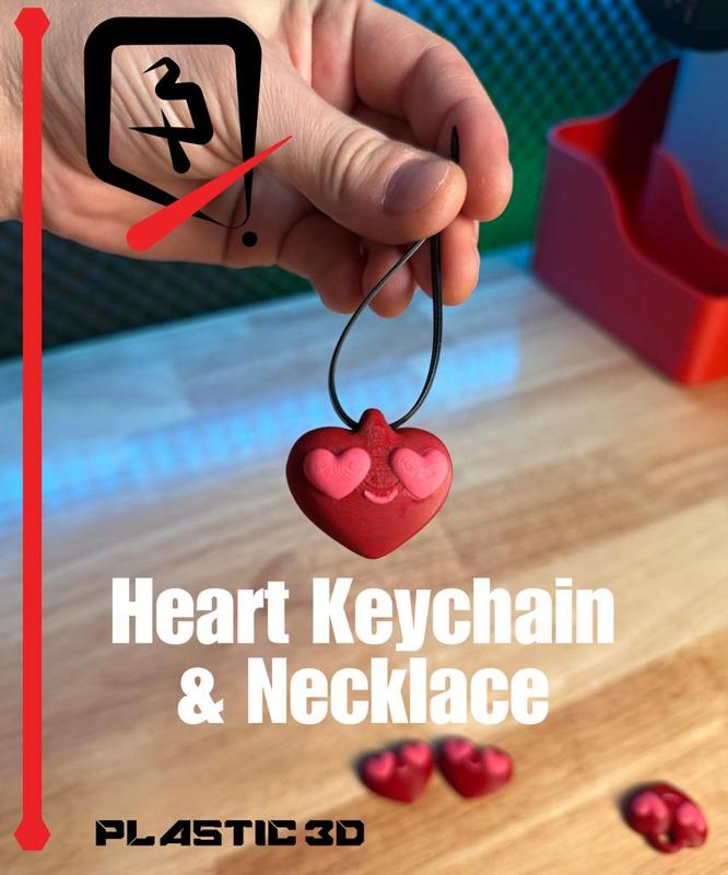 Heart Keychain & Necklace 